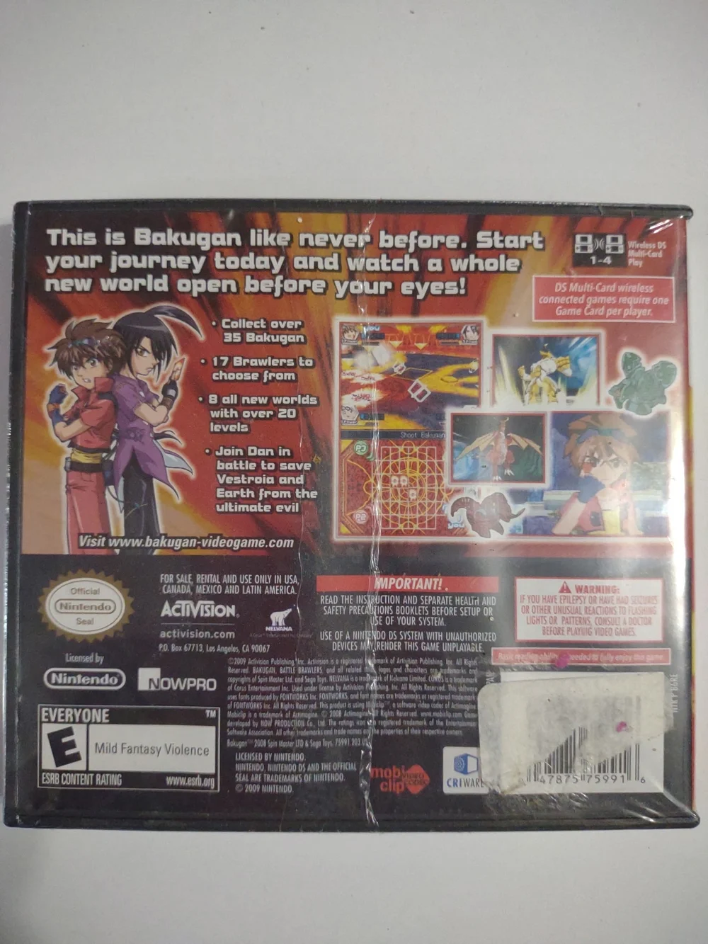Bakugan: Battle Brawlers Nintendo DS 2009 Sealed Game NEW
